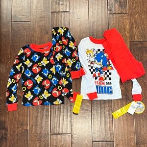 Sonic the Hedgehog Kids Pajama Set - Red, Black, White